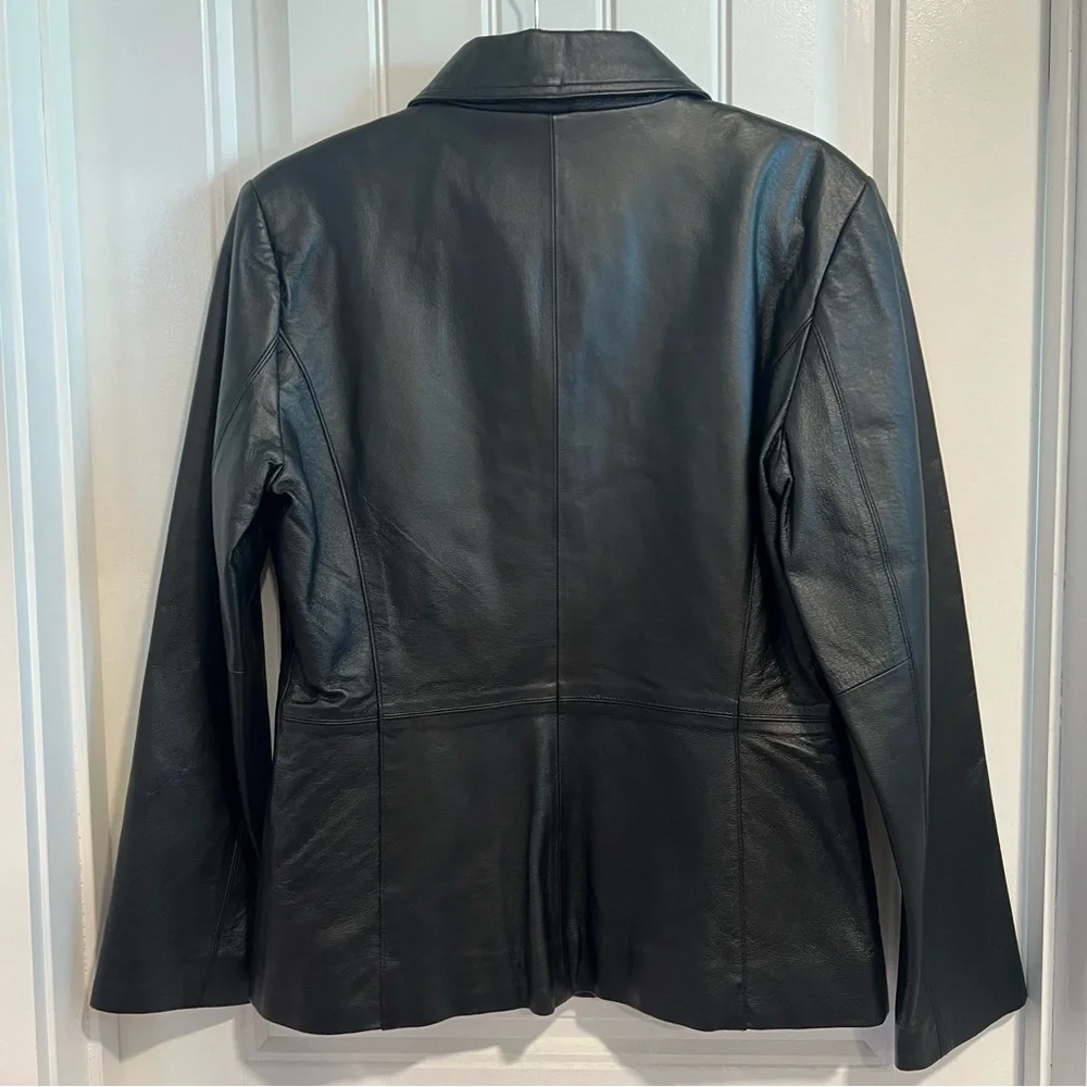 Worthington Black Leather Jacket. Size Small.‎